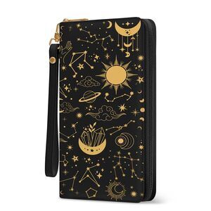 6163 Wallet Goth Gothic, Witchy RFID Blocking Wristlet Wallets , Moon Purse